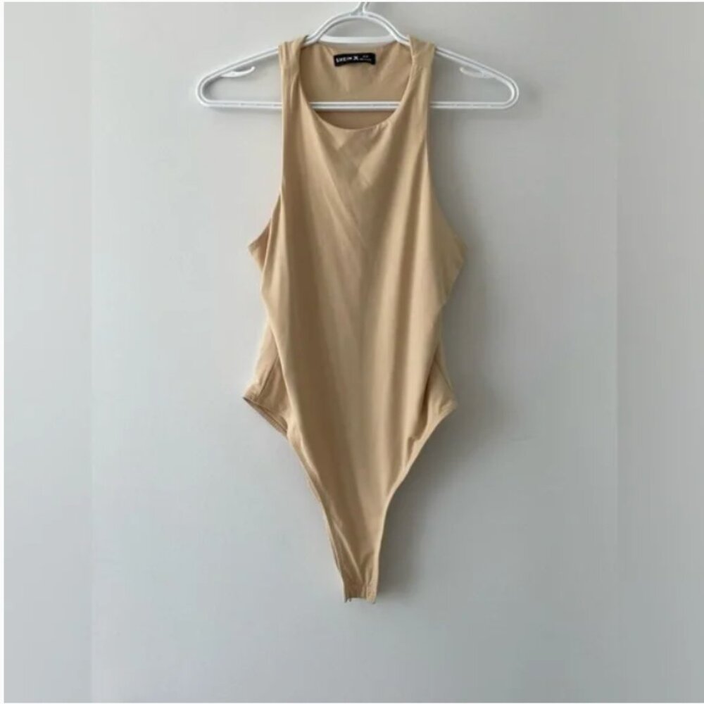 Beige High Neck Bodysuit - size M / US 6